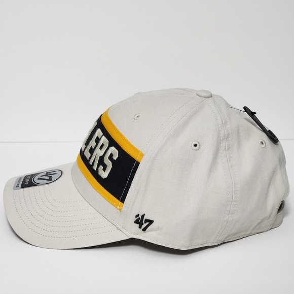 Pittsburgh Steelers '47 Brand MVP Adjustable Crossroad White Hat NWT NFL - Picture 3 of 9